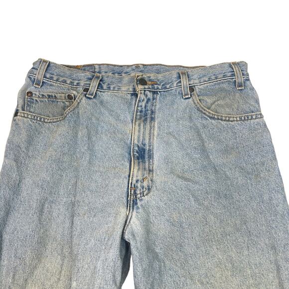 Levi’s VTG 80s 540 Relaxed Straight Jeans Bronze Tab Light Wash FLAW Mens 34x33 - Picture 3 of 8